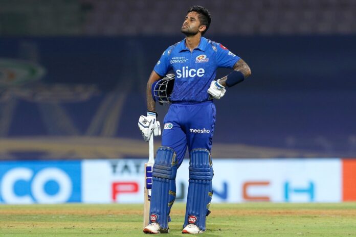 Suryakumar Yadav ruled out of rest of IPL 2022 due to left forearm muscle injury. (credit : IPL/twitter (not for sale)